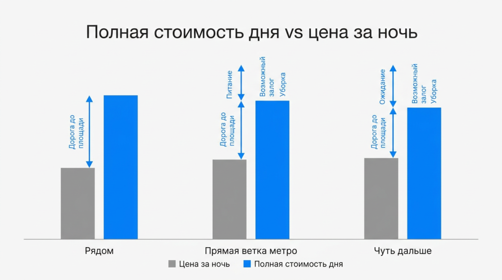 Полная стоимость дня vs цена за ночь