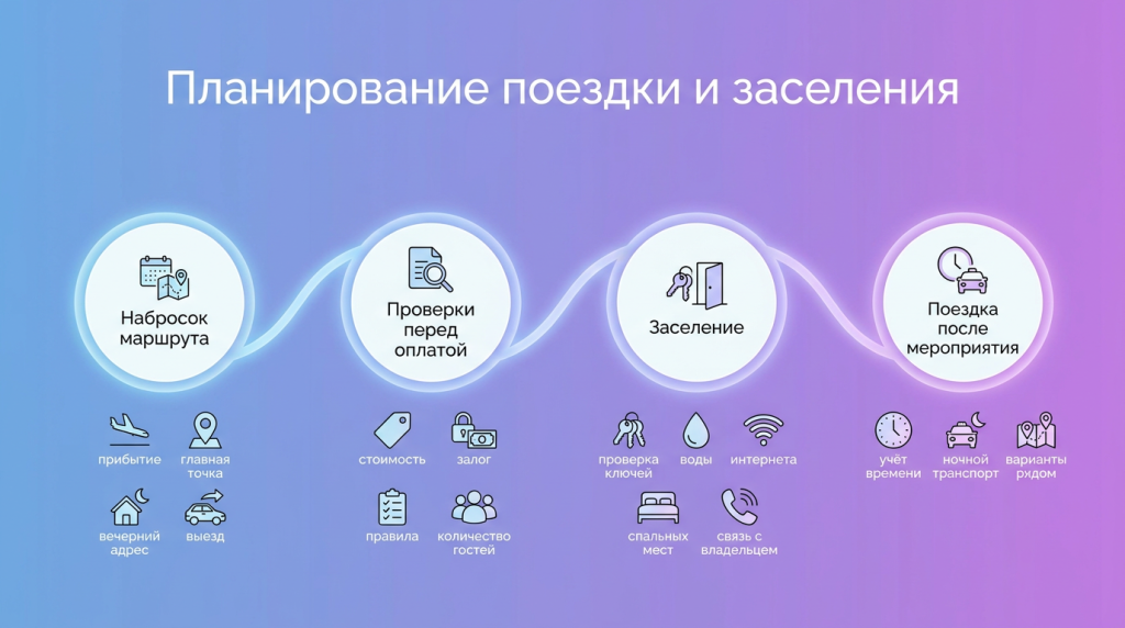 Планирование поездки и заселения